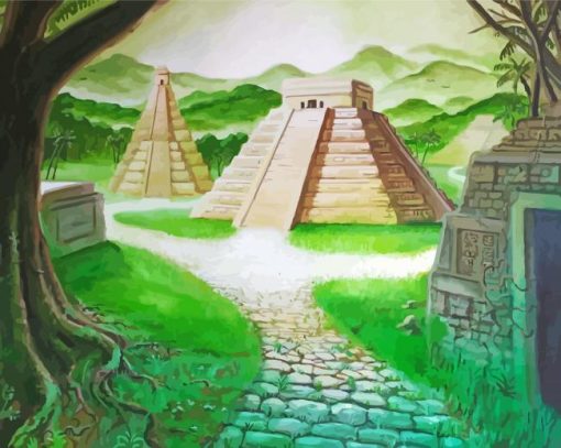 Aztec Pyramids Diamond Painting