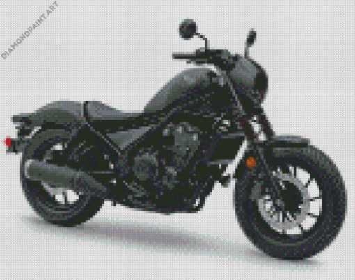 Black Motorcycle Honda Diamond Painting