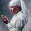 Black Praying Lady Diamond Painting