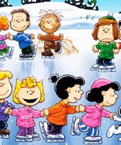 Charlie Brown Ice Skating Diamond Painting