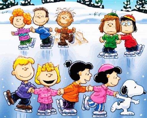 Charlie Brown Ice Skating Diamond Painting