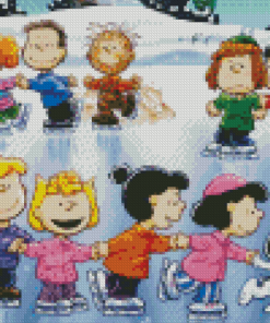 Charlie Brown Ice Skating Diamond Painting