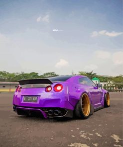 2018 Nissan GTR Dark Purple Diamond Painting