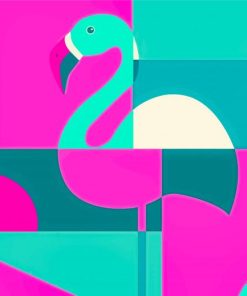 Abstract Flamingo Diamond Painting