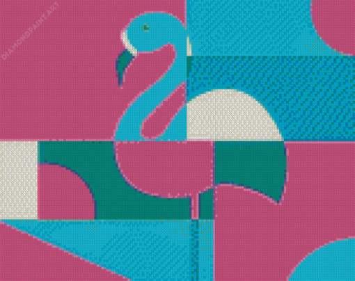 Abstract Flamingo Diamond Painting