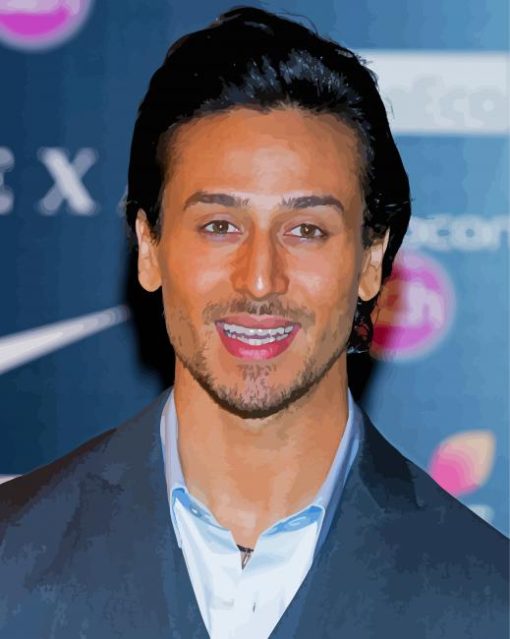 Actor Tiger Shroff Diamond Painting