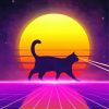 Aesthetic Retro Cat Diamond Paintings