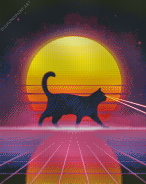 Aesthetic Retro Cat Diamond Paintings