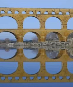 Aesthetic Roman Aqueduct Reflection Diamond Paintings