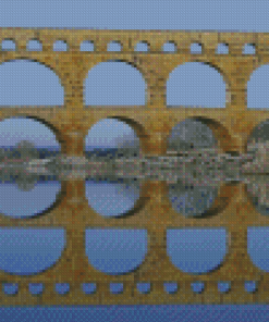 Aesthetic Roman Aqueduct Reflection Diamond Paintings