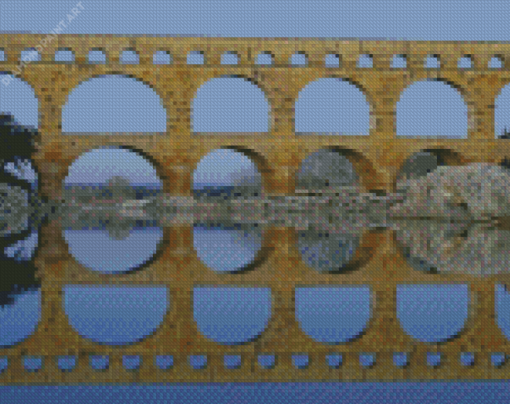 Aesthetic Roman Aqueduct Reflection Diamond Paintings