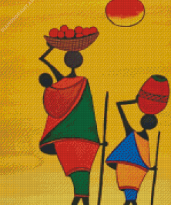 African Abstract People Diamond Painting