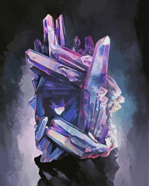 Amethyst Crystals Art Diamond Painting