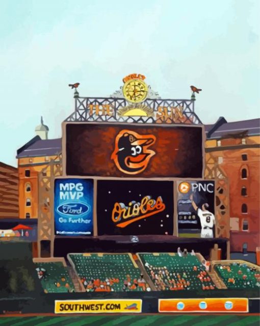 Baltimore Orioles Stadium Art Diamond Painting