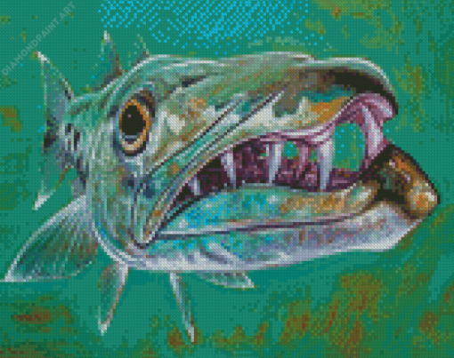 Barracuda Fish Art Diamond Painting