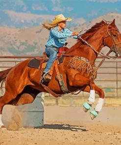 Barrel Racing 1 Diamond Paintings