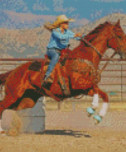 Barrel Racing 1 Diamond Paintings