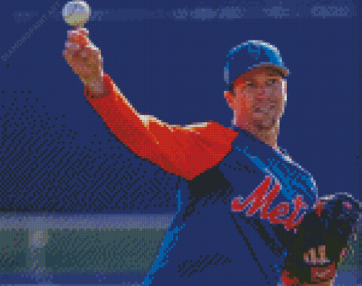 Baseball Pitcher Jacob Degrom Diamond Painting