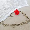 Beach Heart And Flower Diamond Painting