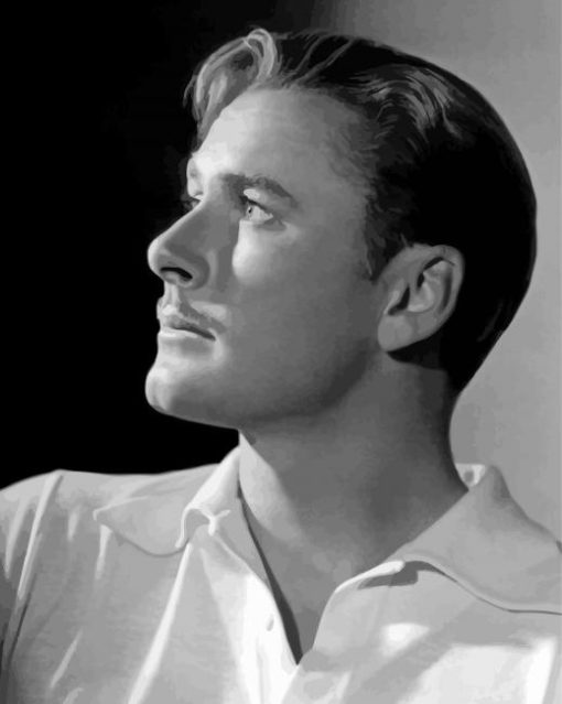 Black And White Errol Flynn Diamond Painting