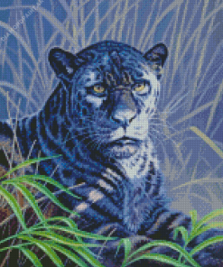 Black Jaguar Diamond Painting