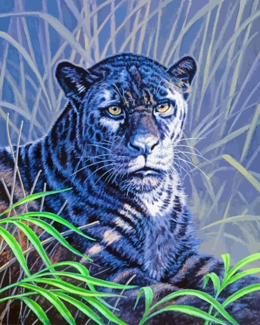 Black Jaguar Diamond Painting