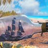 Black Pearl In Glass Bottle Diamond Paintings