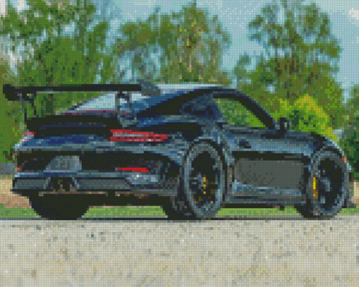 Black Porsche Car Diamond Paintings