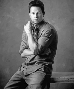 Black And White Mark Wahlberg Diamond Paintings