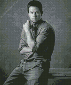 Black And White Mark Wahlberg Diamond Paintings