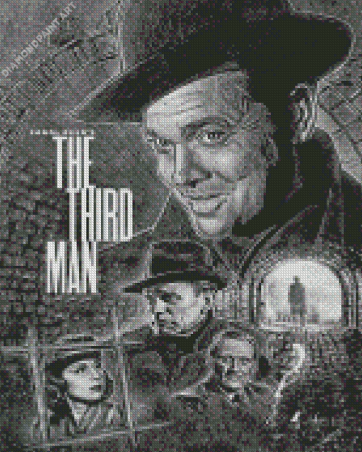 Black And White The Third Man Poster Diamond Painting