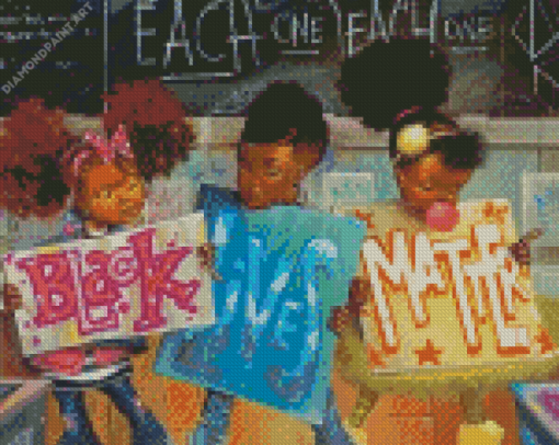 Black Kids Diamond Painting