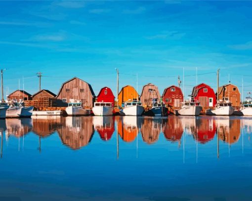 Boats In Prince Edward Island Diamond Painting