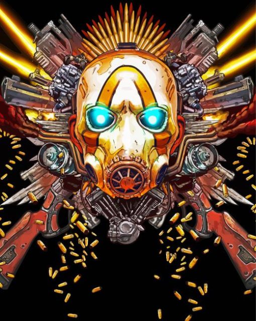 Borderlands 3 Gun Skull Psycho Bandit Diamond Painting