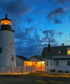 Bristol Pemaquid Point Light Diamond Painting