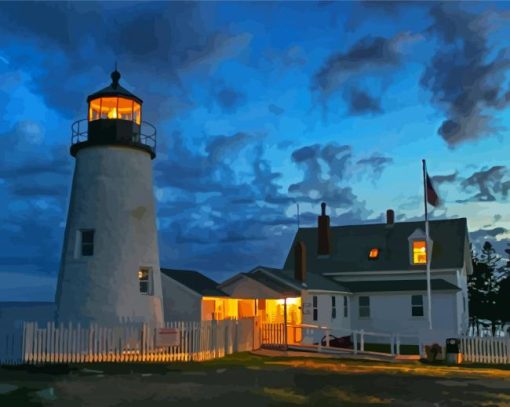 Bristol Pemaquid Point Light Diamond Painting