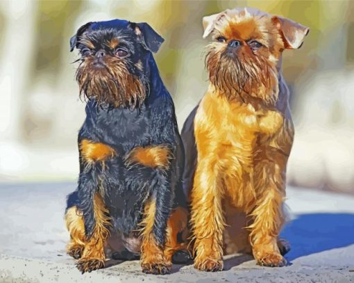 Brussels Griffon Puppies Diamond Paintings