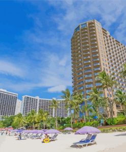 Buildings By Guam Beach Diamond Painting