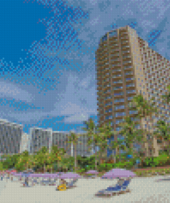 Buildings By Guam Beach Diamond Painting