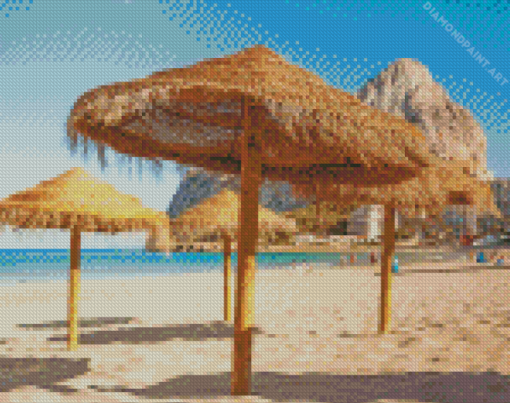 Calpe Beach Huts Diamond Paintings