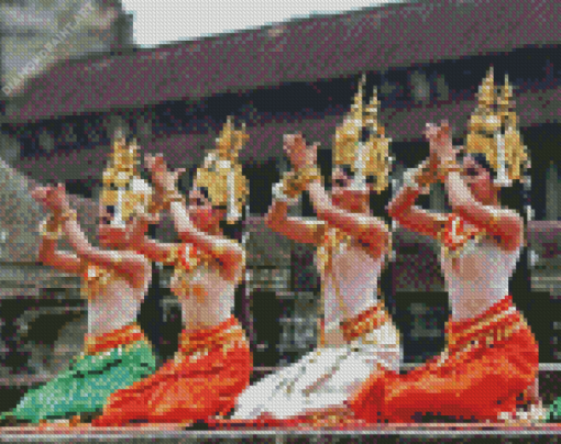 Cambodia Traditional Apsara Dance Diamond Paintings