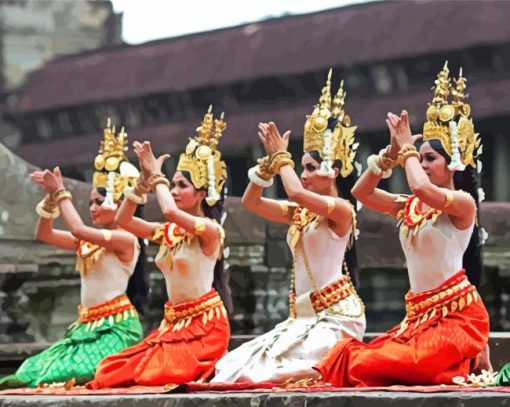 Cambodia Traditional Apsara Dance Diamond Paintings