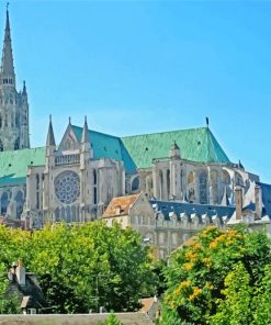 Chartres Cathedral Building In France Diamond Paintings