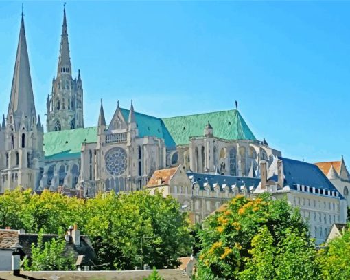 Chartres Cathedral Building In France Diamond Paintings