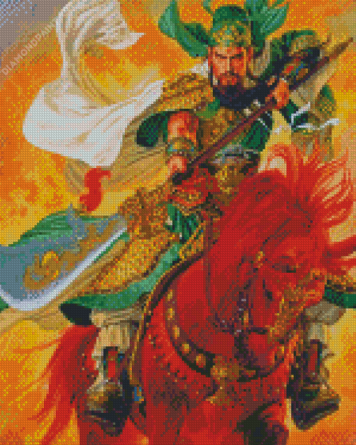 Chinese Soldier Guan Yu Diamond Painting