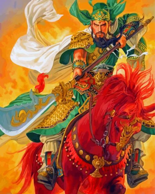 Chinese Soldier Guan Yu Diamond Painting