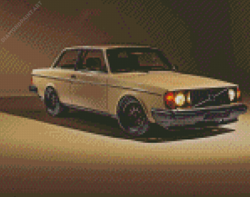 Classic Volvo 240 Saloon Car Diamond Painting