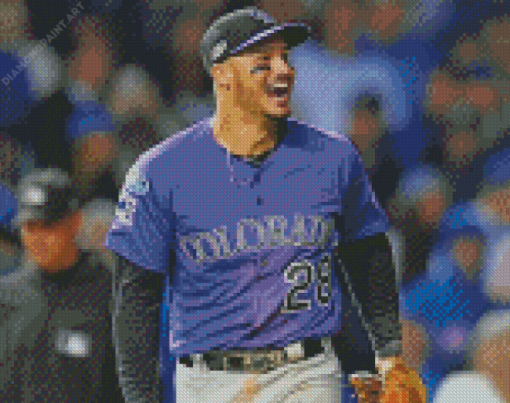 Colorado Rockies Baseball Player Diamond Painting