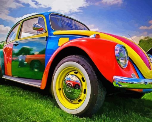 Colorful Volkswagen Bug Diamond Painting