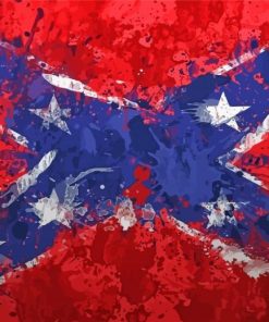 Confederate Flag Art Diamond Painting